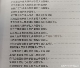 cba所有球队名单表，cba球队一览？